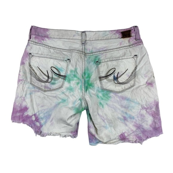 X2 Quality Denim Size 31 Cut Off Tie Dye Jeans Shorts - Picture 2 of 7